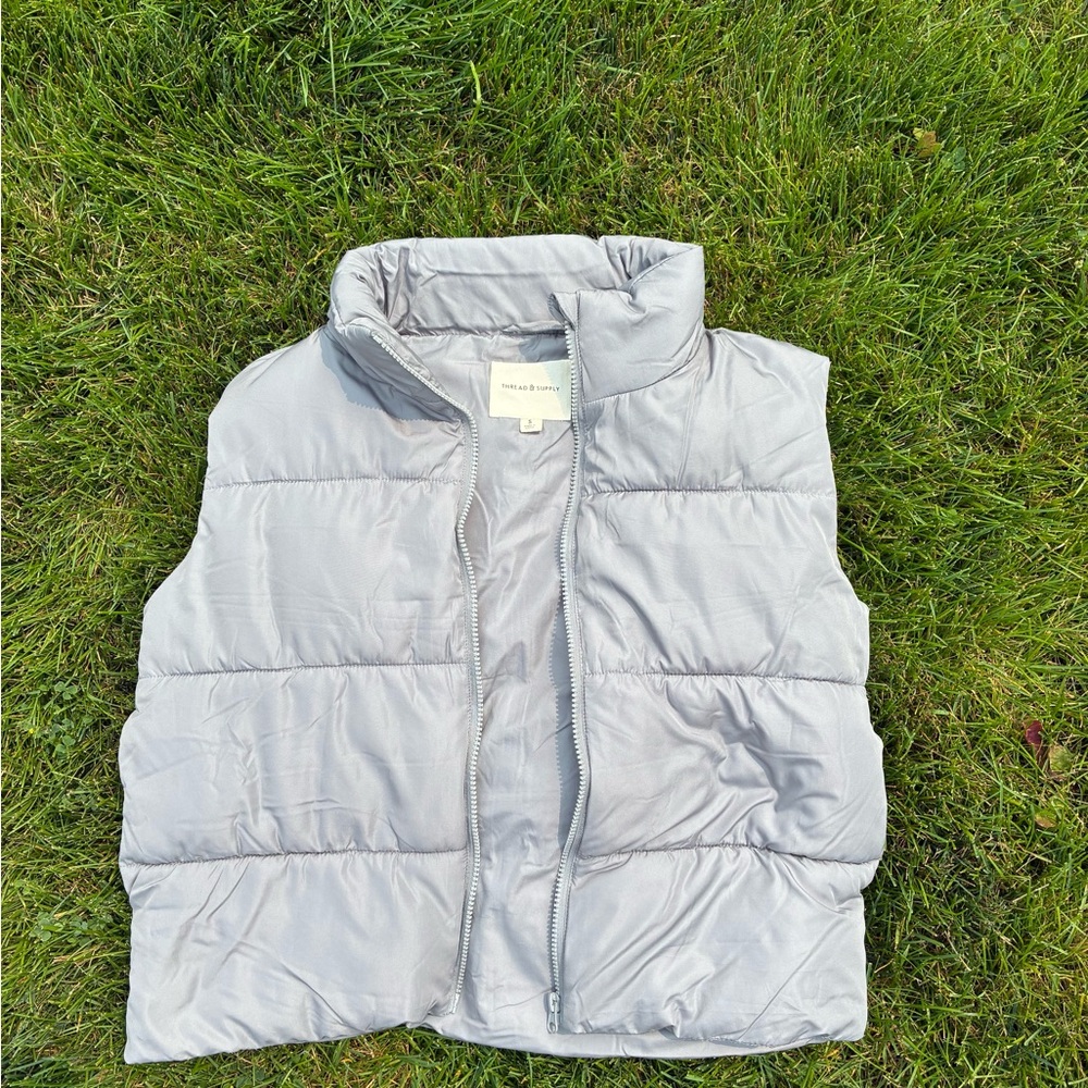 Gray Puffer Vest